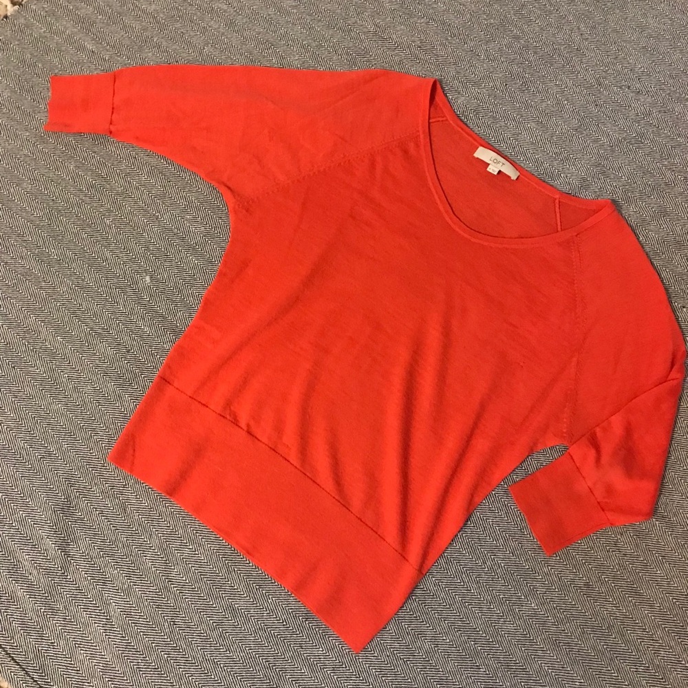 Orange Loft shrug sweater